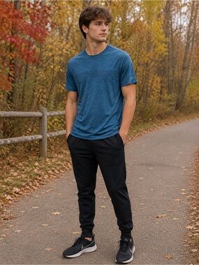 Matrix DriWear Men’s Performance T-Shirt Medium Teal Blue Athletic Activewear